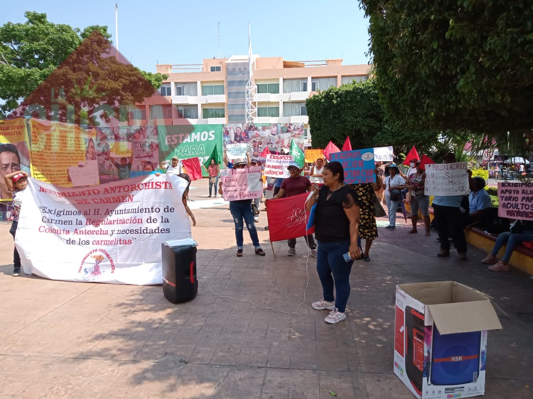 Antorchistas con acuerdos para regularizar la colonia "La Antorcha"