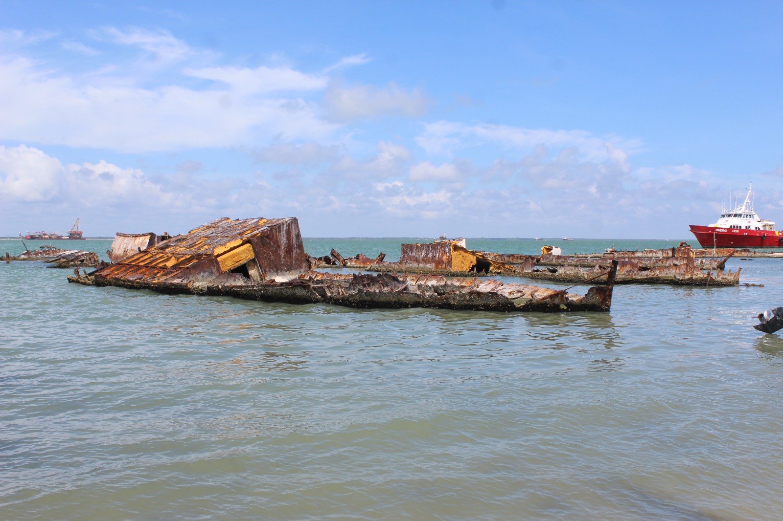 Cementerio de barcos la parte posterior del mercado principal de Ciudad del Carmen
