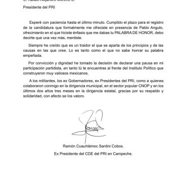 Renuncian legisladores locales al PRI