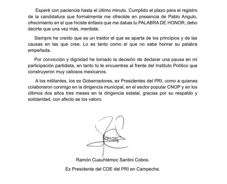 Renuncian legisladores locales al PRI