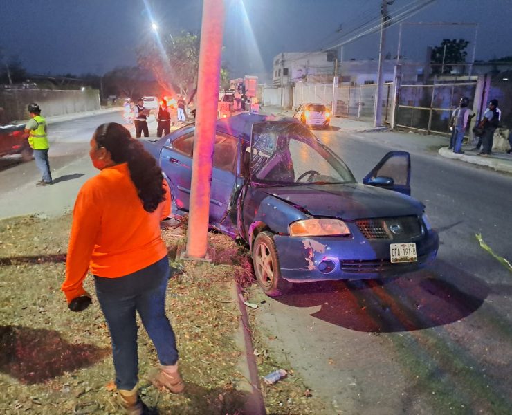 Sujetos sufren accidente