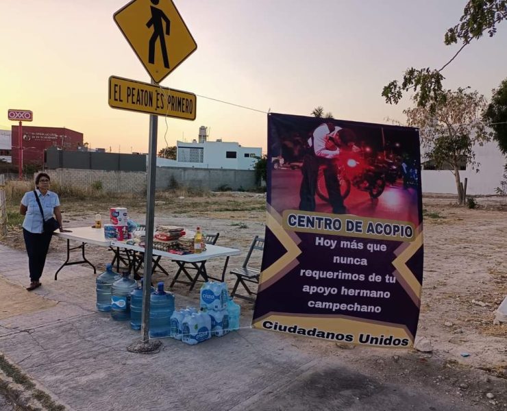 Ciudadanos recaudan víveres para policías