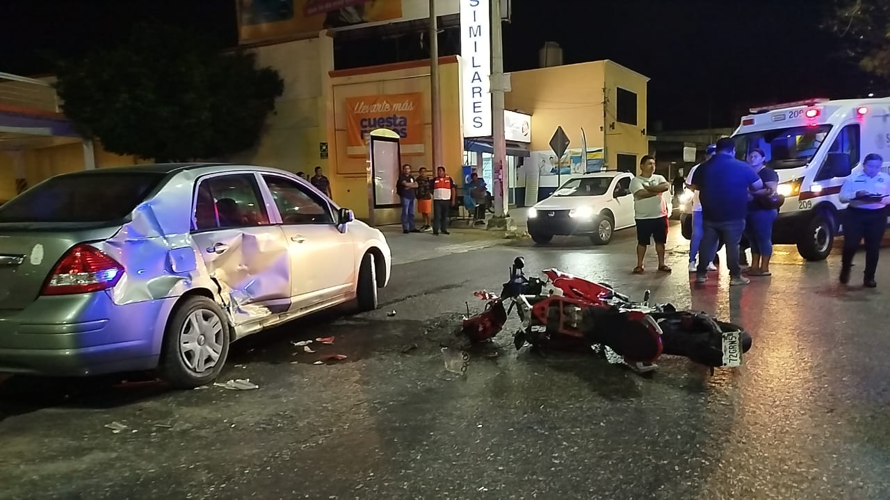 Motociclista se pasó el alto