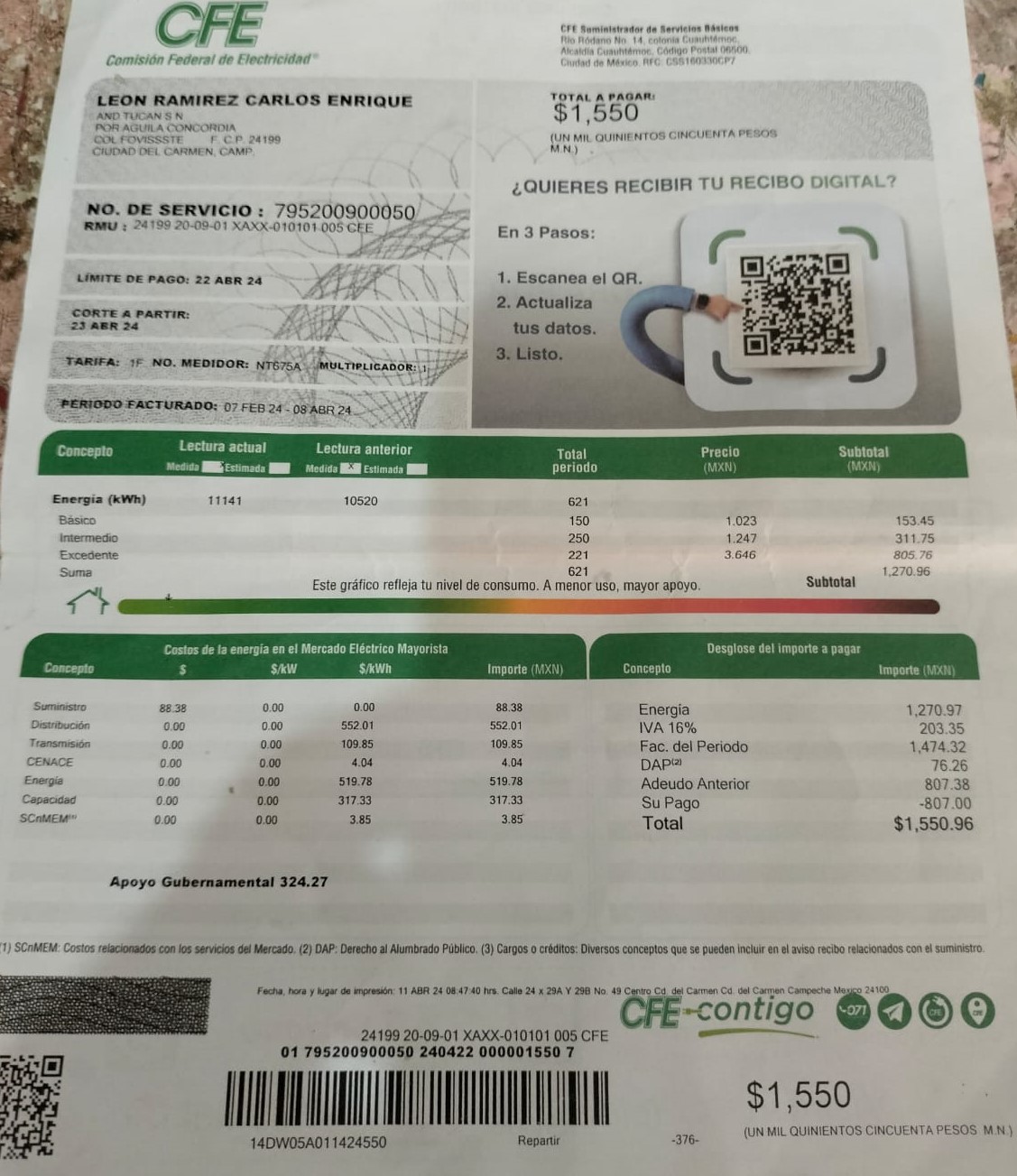 La CFE aumenta el costo de su servicio por más del 100%