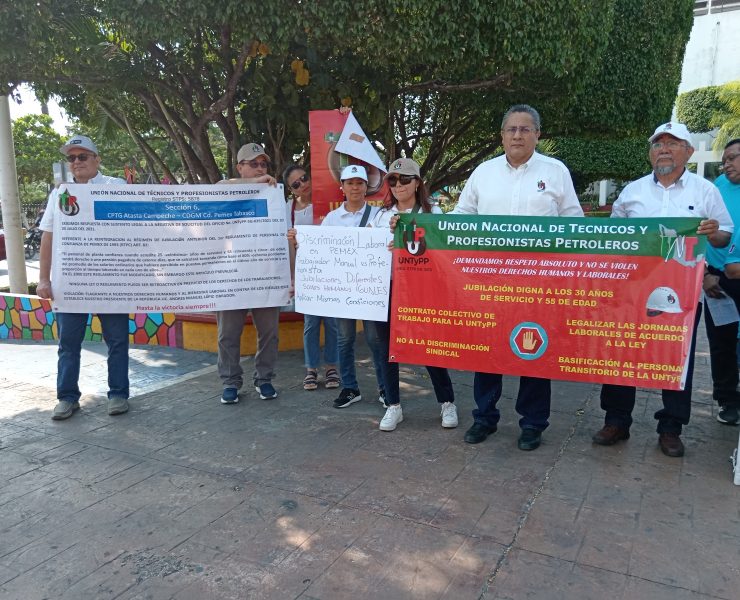 La UNTyPP exigen respeto a sus derechos laborales a Pemex