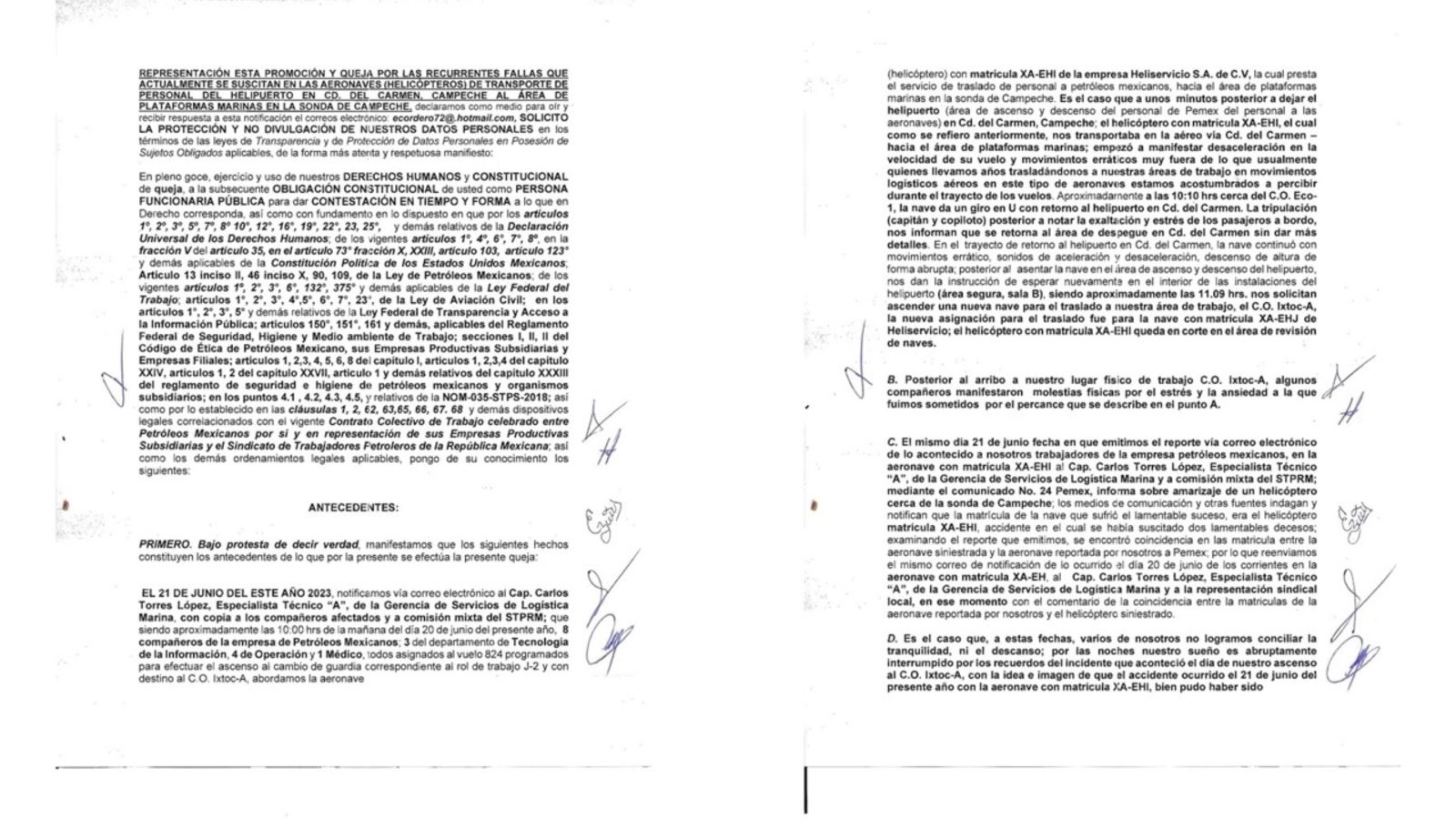 Culpan a Heliservicio del accidente del pasado 21 de julio del 2023