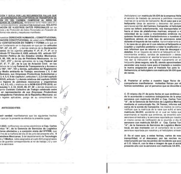 Culpan a Heliservicio del accidente del pasado 21 de julio del 2023