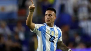Lautaro Martínez anotó el gol del bicampeonato de la Copa América, para Argentina.