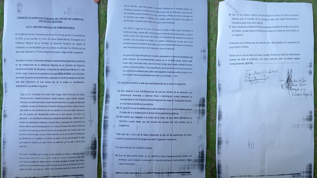 Hasta derechos humanos queja de discapacitado quien fue echado de su propiedad