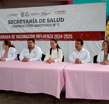 Aplicará más de 42 mil vacunas contra influenza en Carmen y Palizada