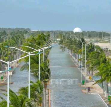 Milton deja inundaciones en colonias de Ciudad del Carmen