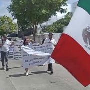 Marchan trabajadores del Poder Judicial de la Federación de Ciudad del Carmen