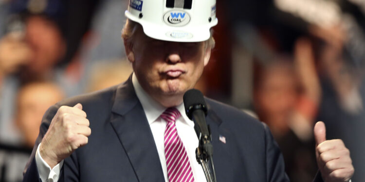 Donald Trump is vowing to save the coal industry. He donned a miner's hat during a recent West Virginia rally.