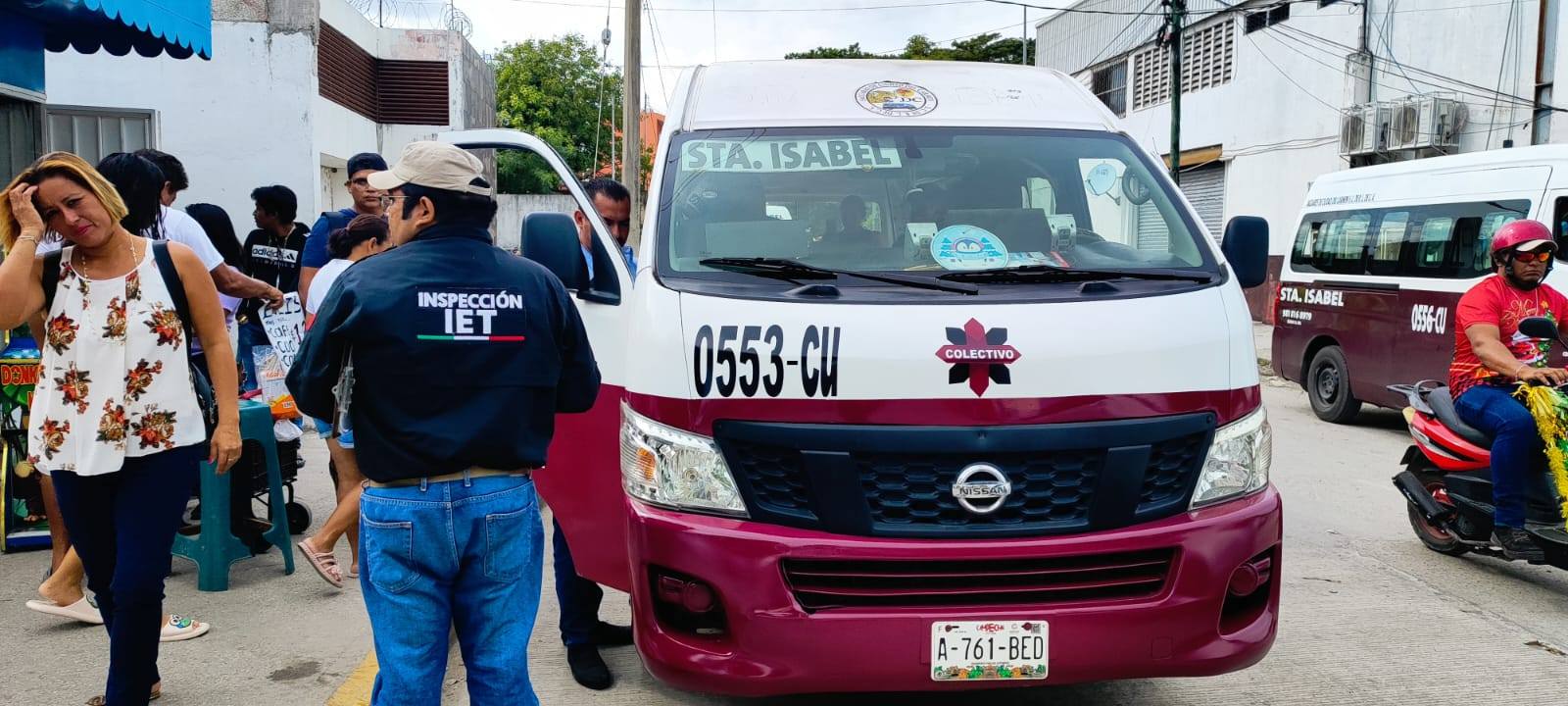 Infracciones y combis al corralón en operativo del IET