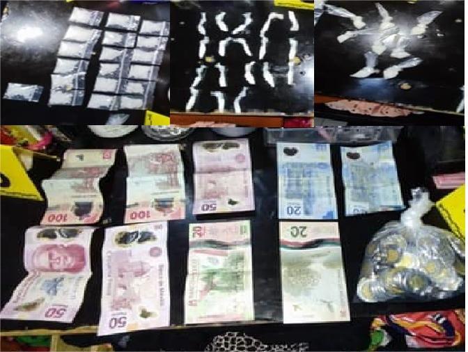 Aseguran a dos masculinos con droga y dinero en efectivo en cateos