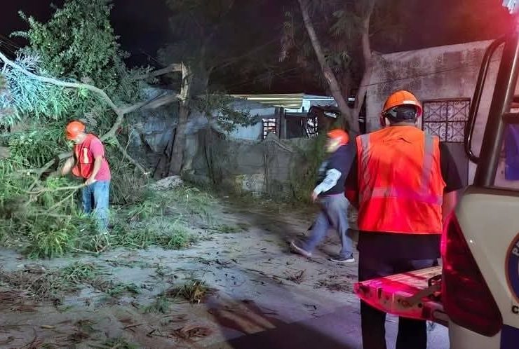 Frente Frío número 24 deja afectaciones en el municipio de Carmen