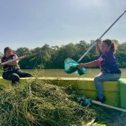Limpian maleza en Arroyo de la Caleta de Ciudad del Carmen