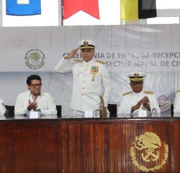 Sector Naval realiza ceremonia de entrega recepción del mando de armas: en Ciudad del Carmen