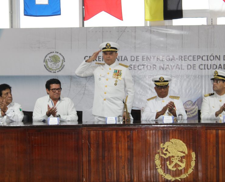 Sector Naval realiza ceremonia de entrega recepción del mando de armas: en Ciudad del Carmen