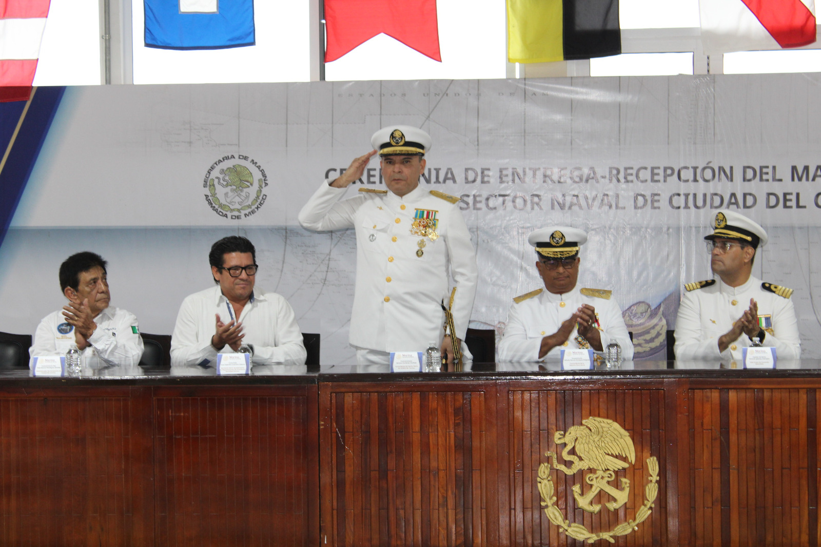 Sector Naval realiza ceremonia de entrega recepción del mando de armas: en Ciudad del Carmen