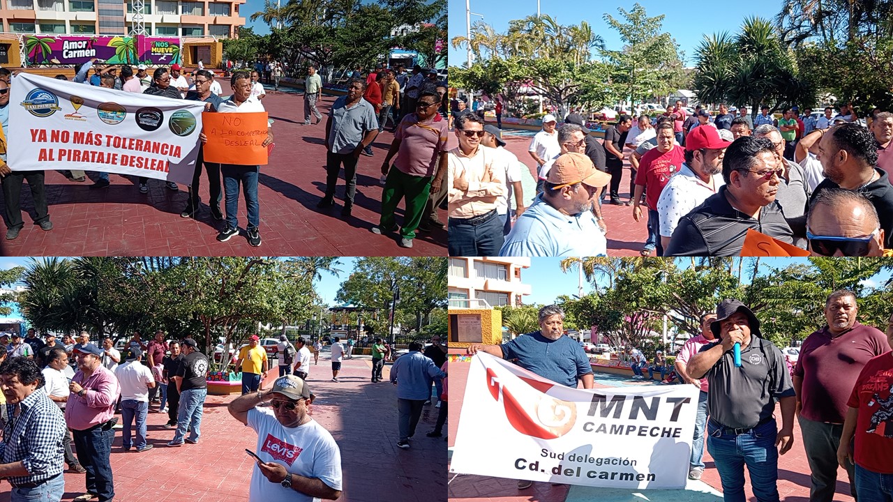 Taxistas de Ciudad del Carmen piden castigo contra Pochimoviles