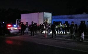 Autoridades aseguraron un tráiler con más de 800 kg de droga durante un retén en la carretera Campeche-Mérida.